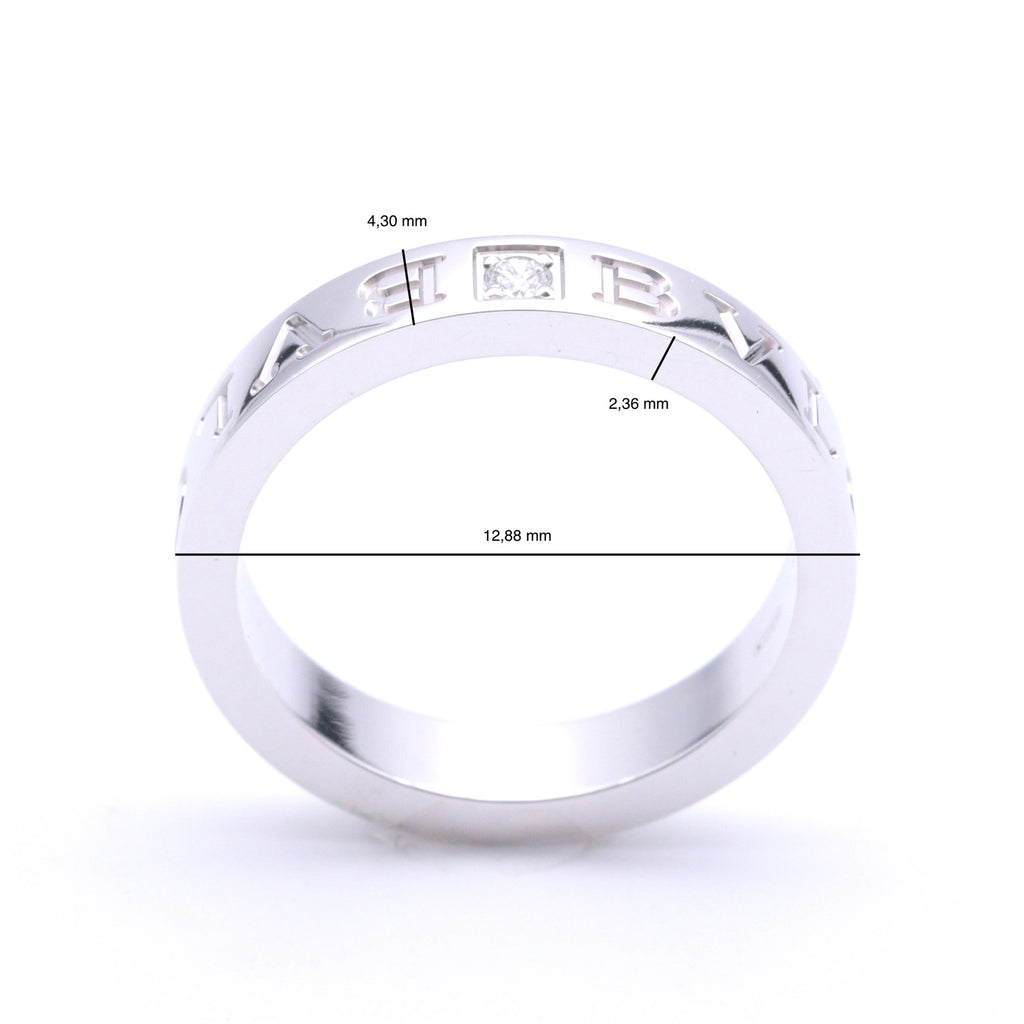 BULGARI B.zero1 Essential Band-Ring mit Dia in18 Kt. WG, NEU!!! UVP 2600€ - 35%