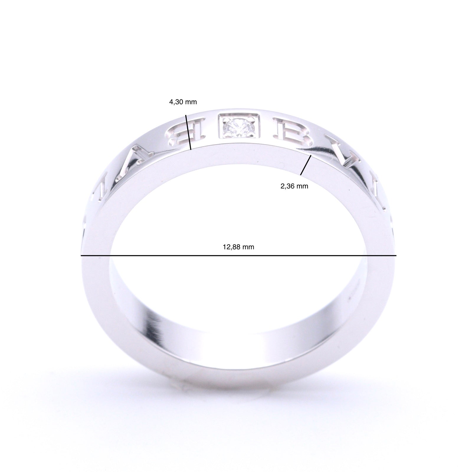 BULGARI B.zero1 Essential Band-Ring mit Dia in18 Kt. WG, NEU!!! UVP 2600€ - 35%