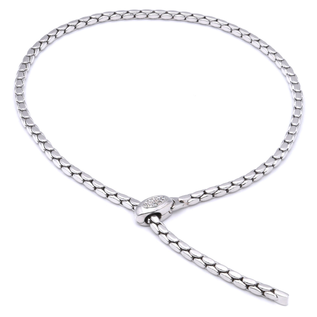 Fope Flex`it Collier mit Diamanten in 750er / 18 Kt. WG Länge: 47,00 cm