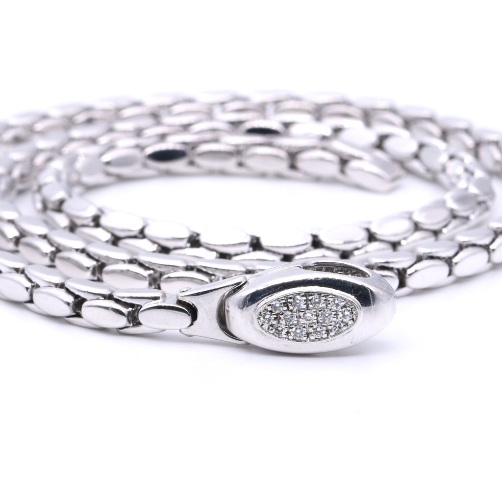 Fope Flex`it Collier mit Diamanten in 750er / 18 Kt. WG Länge: 47,00 cm