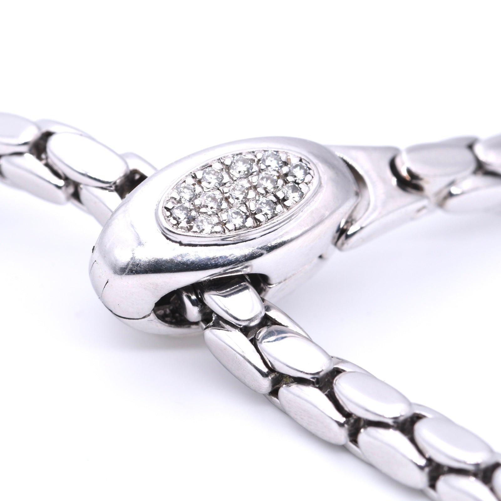 Fope Flex`it Collier mit Diamanten in 750er / 18 Kt. WG Länge: 47,00 cm