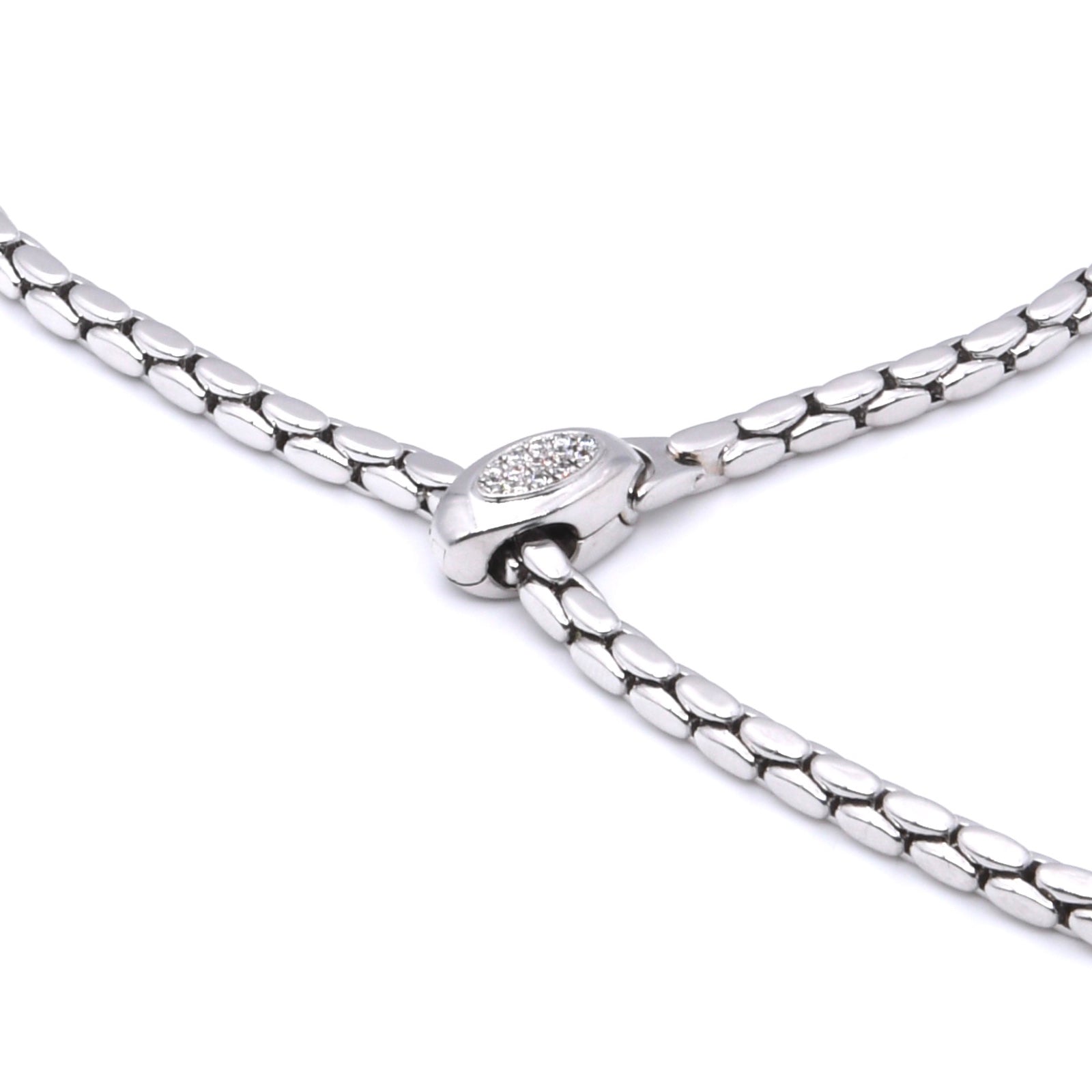 Fope Flex`it Collier mit Diamanten in 750er / 18 Kt. WG Länge: 47,00 cm