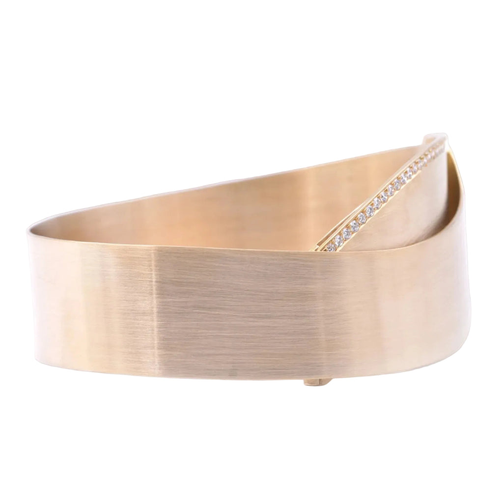 Isabelle Fa Klapp Armreif mit Diamanten in 750er / 18 Kt. GG - Größe: M