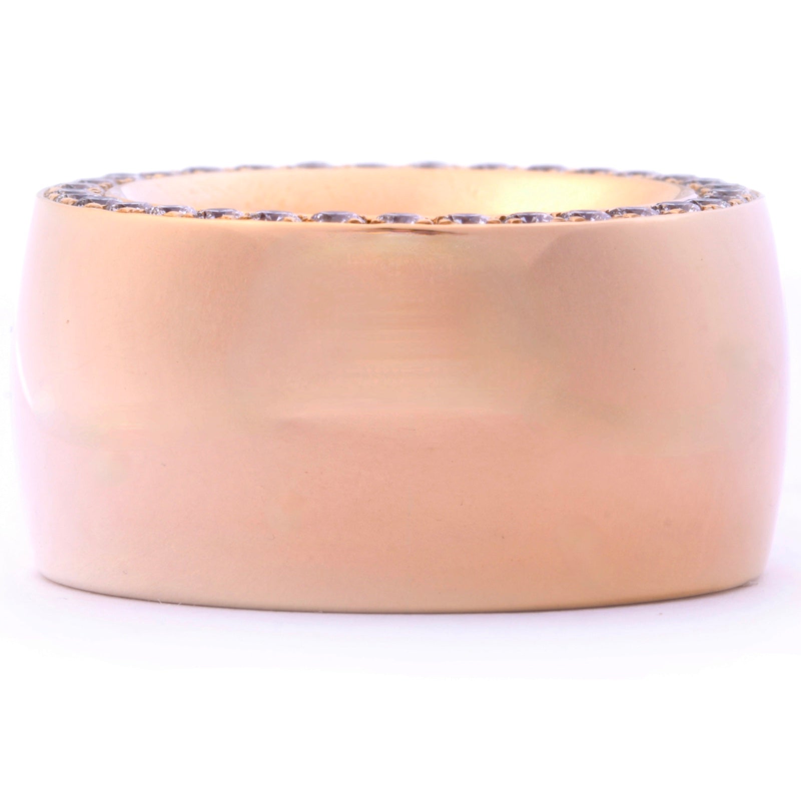 SCHUBART Massiver Ring mit Diamanten in 750er / 18 Kt. RG Gr.: 54
