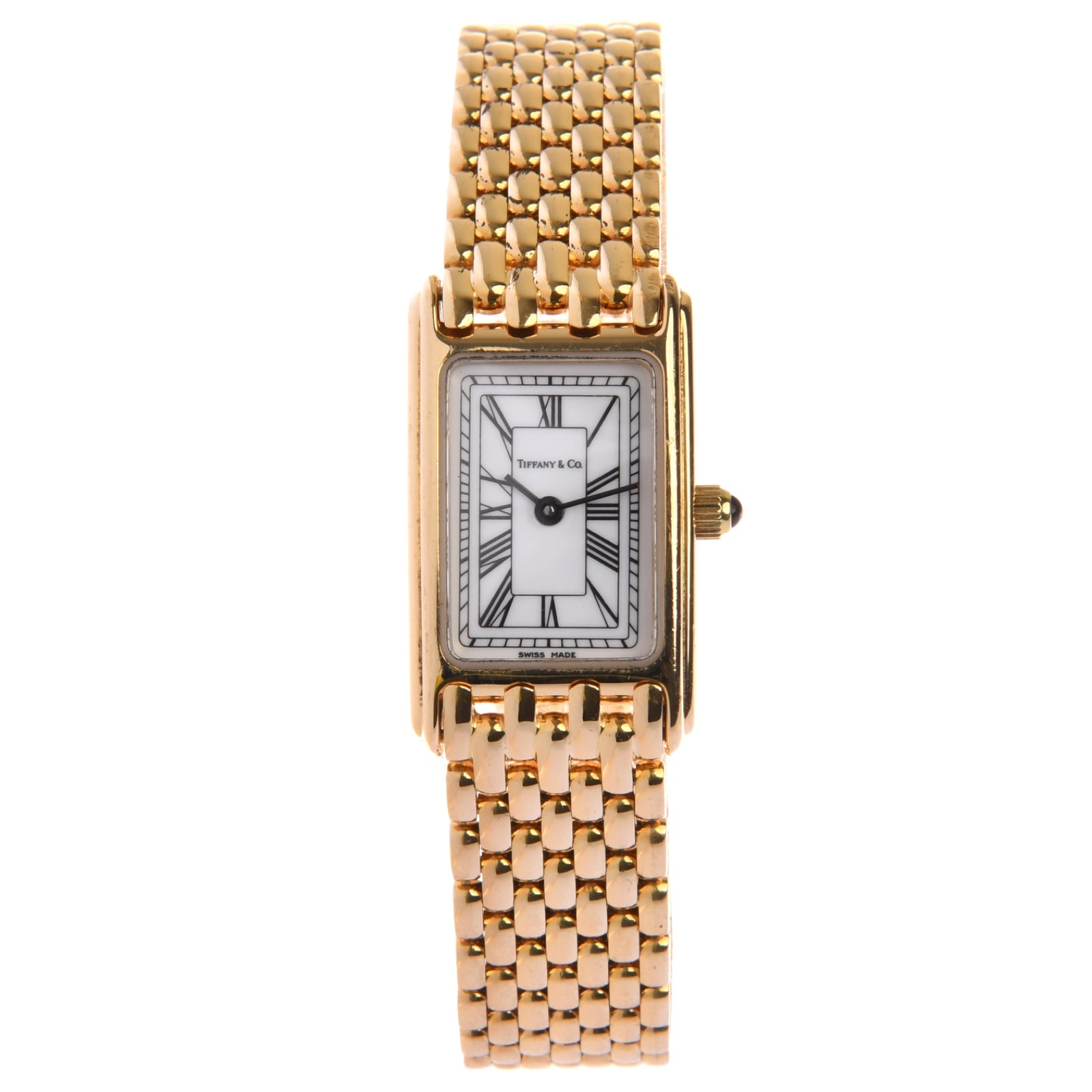 Tiffany & Co. Tank Damen Armbanduhr in 750er / 18 Kt. Gelbgold Ref.: L0430