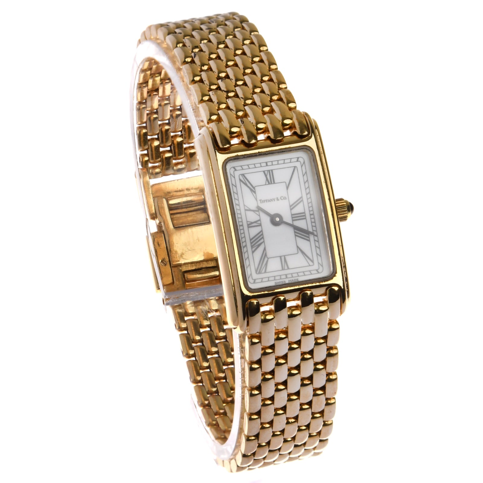 Tiffany & Co. Tank Damen Armbanduhr in 750er / 18 Kt. Gelbgold Ref.: L0430