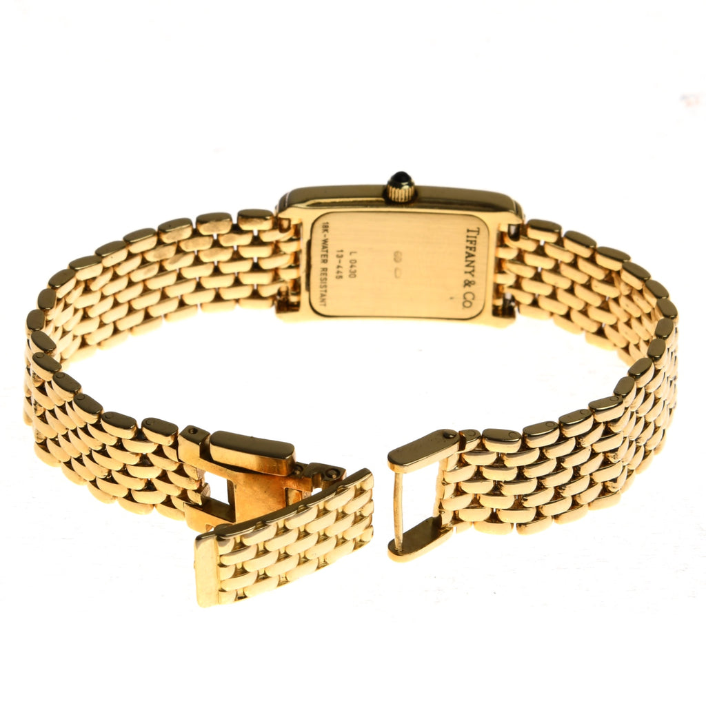 Tiffany & Co. Tank Damen Armbanduhr in 750er / 18 Kt. Gelbgold Ref.: L0430