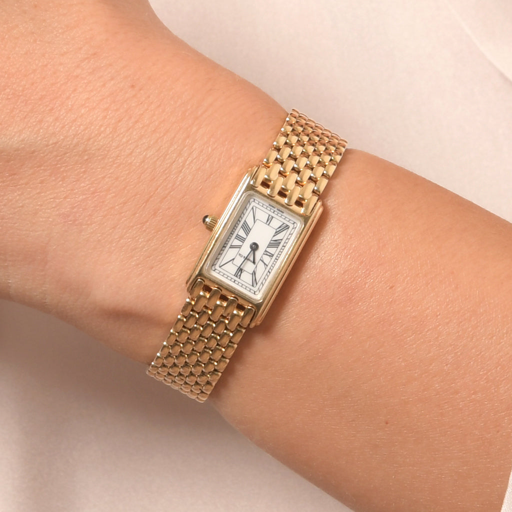 Tiffany & Co. Tank Damen Armbanduhr in 750er / 18 Kt. Gelbgold Ref.: L0430