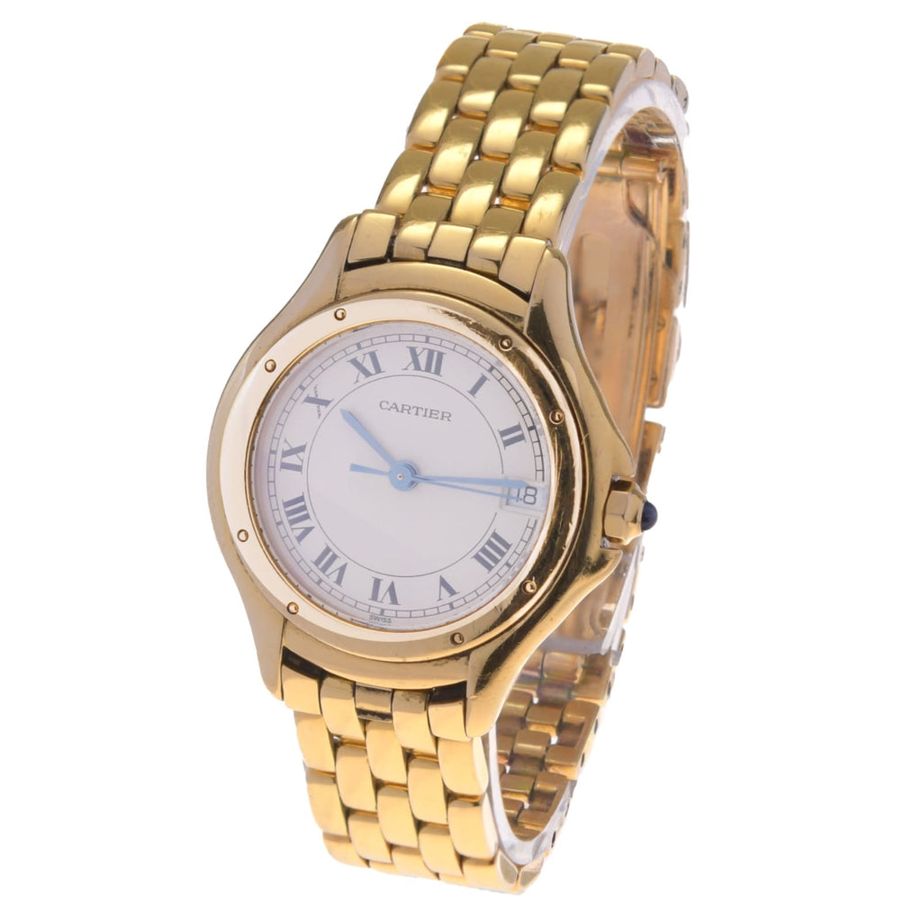 Cartier Cougar Lady 18 Kt. / 750er Gelbgold Damenuhr Ref. 887906
