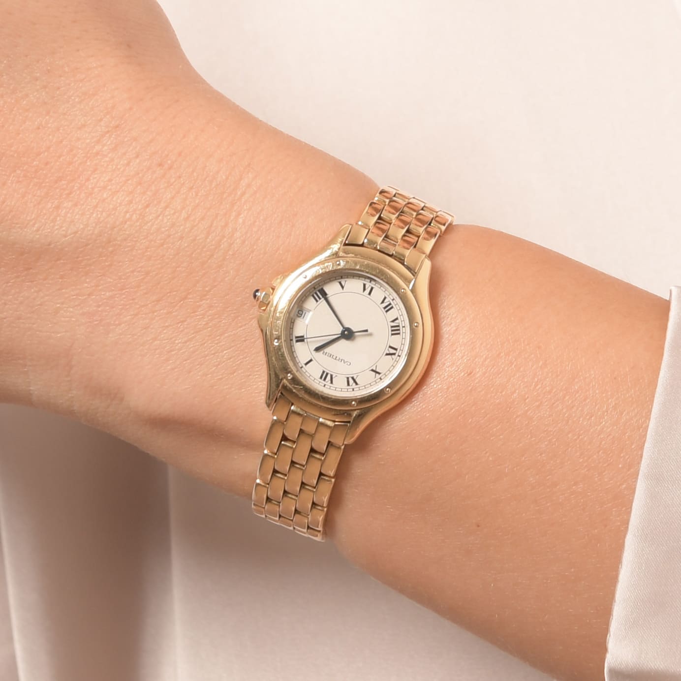 Cartier Cougar Lady 18 Kt. / 750er Gelbgold Damenuhr Ref. 887906