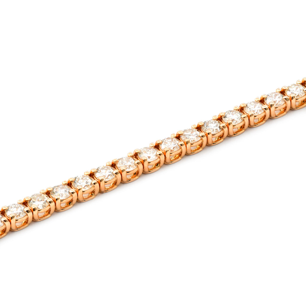 Diamant Tennis Armband mit 4,40 Ct. Brillanten in 18 Kt. RG L: 18 cm
