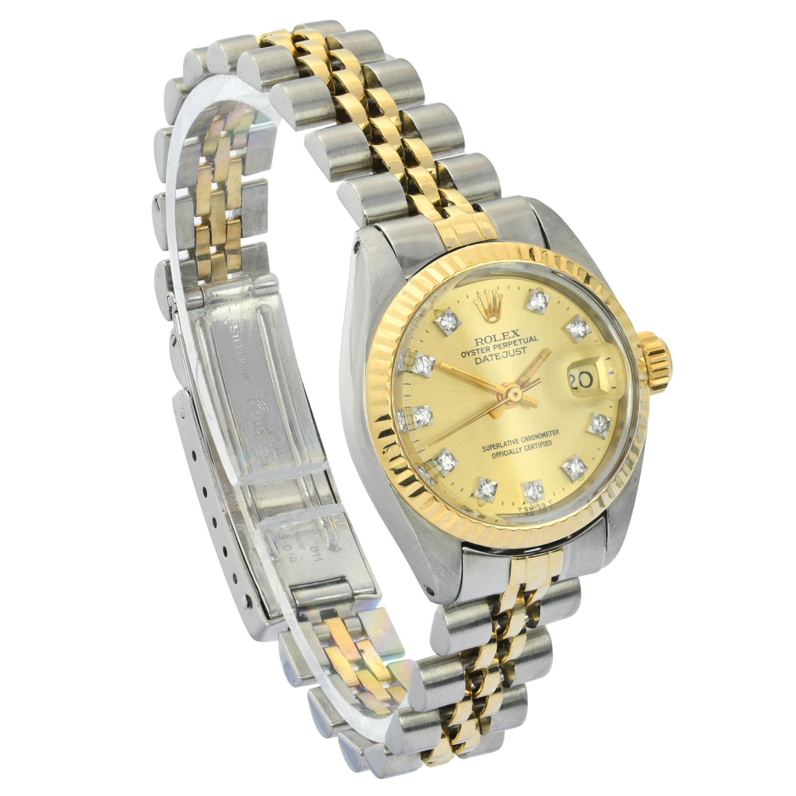 ROLEX Lady-Datejust Bicolor mit Diamant Zifferblatt in Stahl/Gelbgold Ref.: 6917