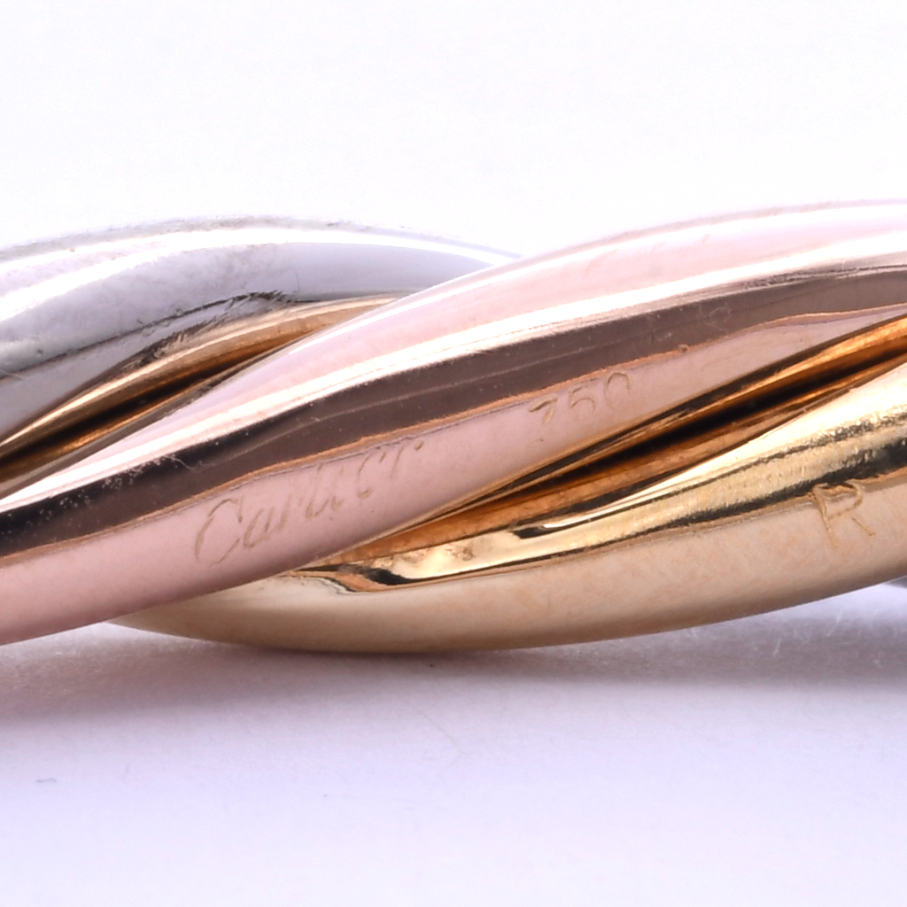 Cartier Trinity Vintage Armspange mit Smaragden  in 750er / 18 Kt. GG/WG/RG