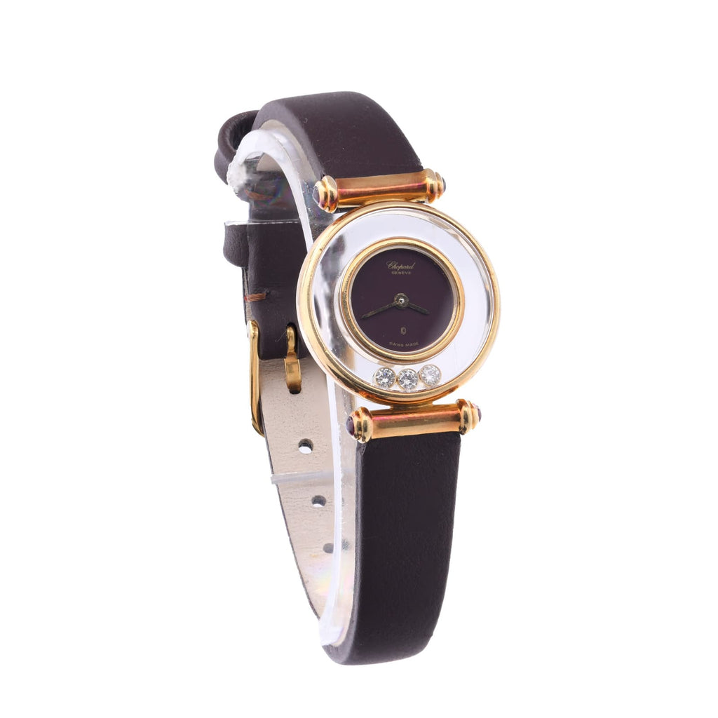 Chopard Happy Diamonds Armbanduhr mit Rubin Cabochon in 18 Kt. GG Ref: 20/4780