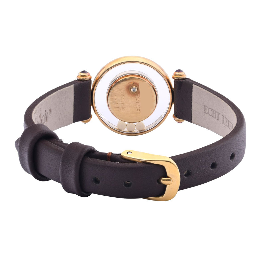 Chopard Happy Diamonds Armbanduhr mit Rubin Cabochon in 18 Kt. GG Ref: 20/4780