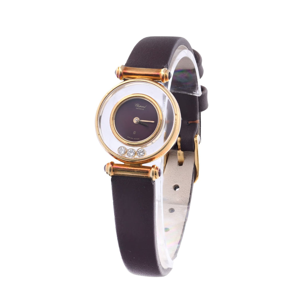 Chopard Happy Diamonds Armbanduhr mit Rubin Cabochon in 18 Kt. GG Ref: 20/4780