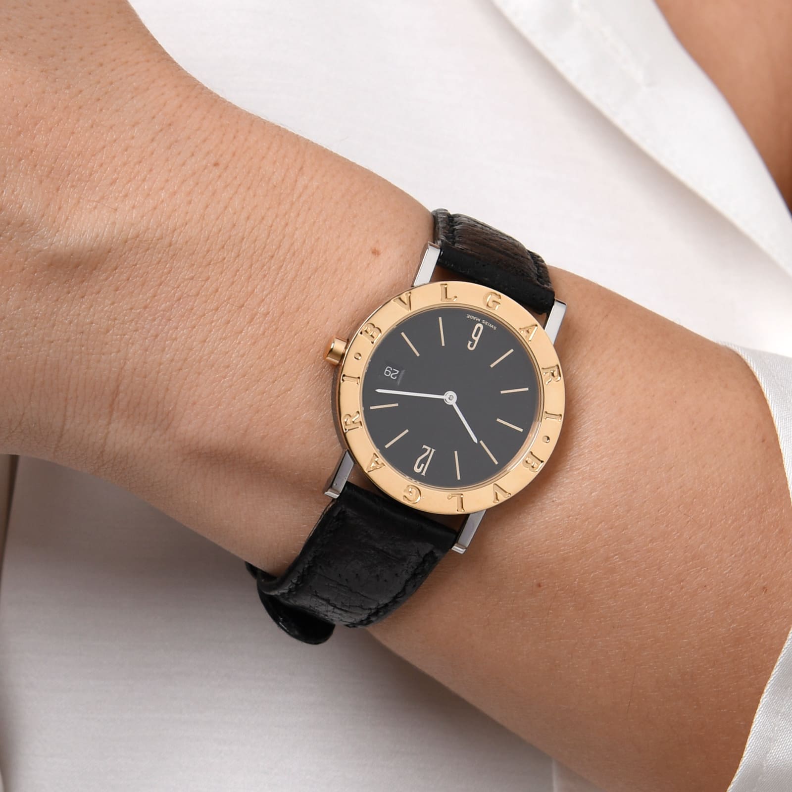 BVLGARI Bulgari Quartz Unisex Armbanduhr in 750er Gelbgold / Stahl Ref: BB33SGL