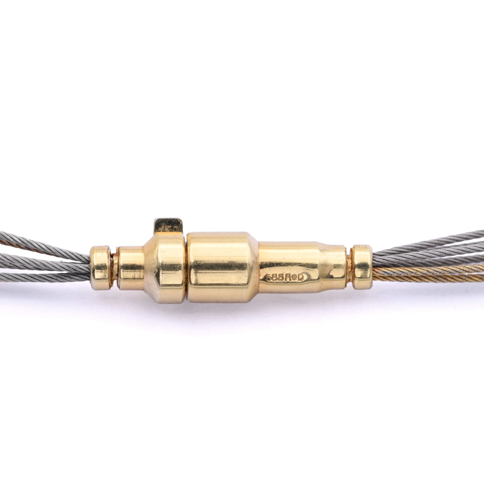Goldschmiede-Handarbeit Collier mit Diamant & Aquamarin 585 GG / 950 PT L: 45cm