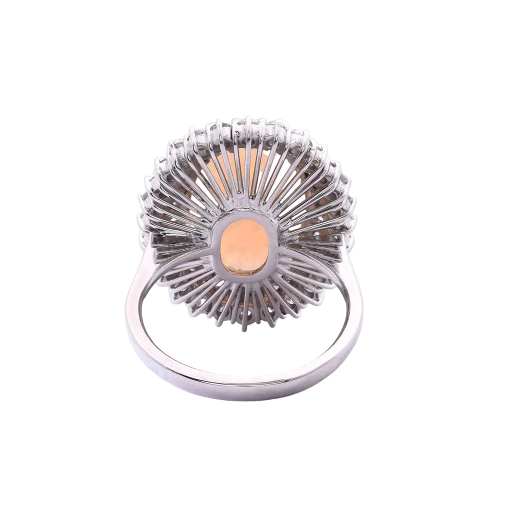 Australischer Vollopal Ring in 18Kt Weißgold mit 1,96ct Brillanten F-G VS Gr. 54