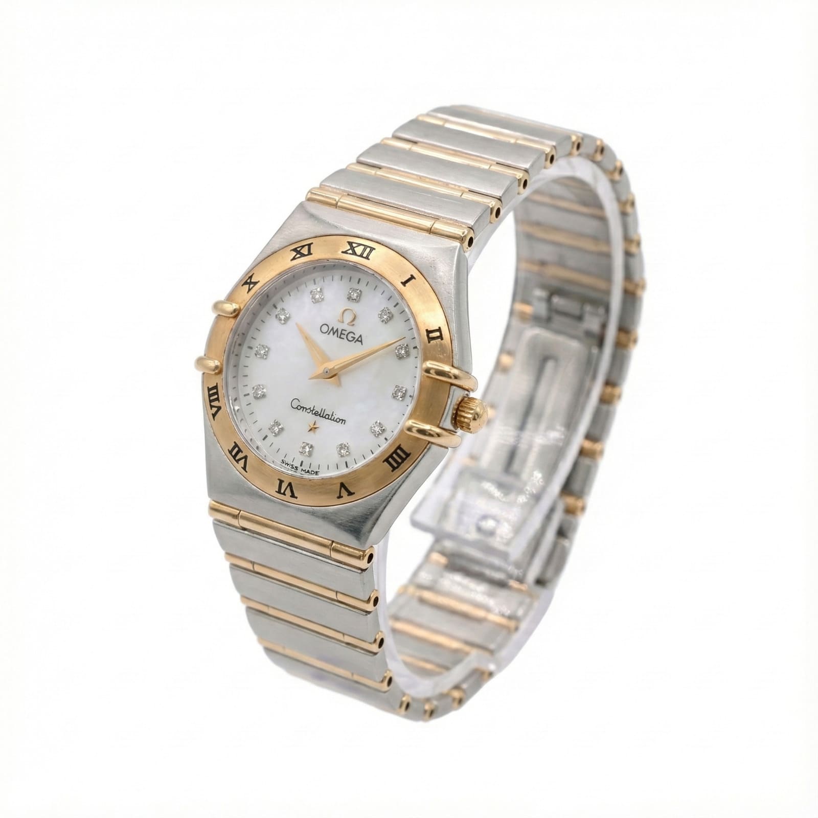Omega Constellation Lady MOP Diamanten Stahl /Gold Damenuhr Referenz 1272.75.00
