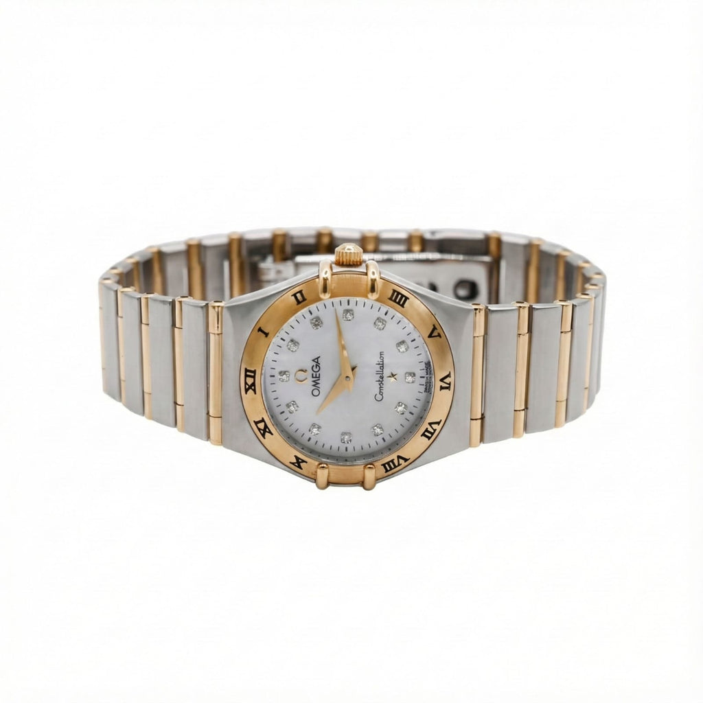 Omega Constellation Lady MOP Diamanten Stahl /Gold Damenuhr Referenz 1272.75.00