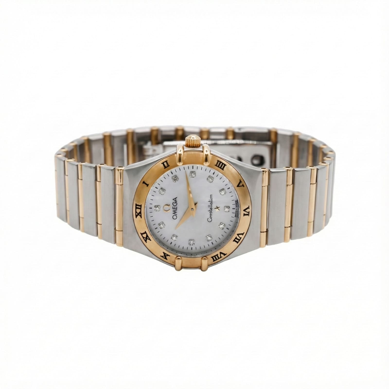 Omega Constellation Lady MOP Diamanten Stahl /Gold Damenuhr Referenz 1272.75.00