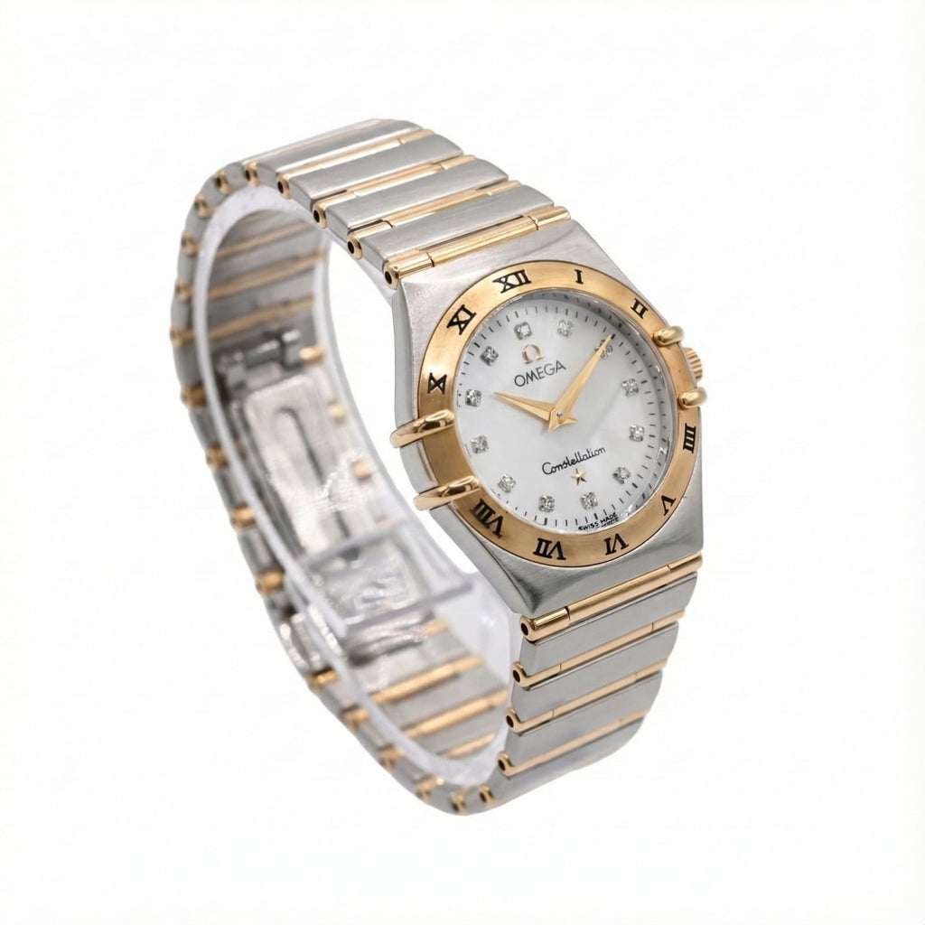 Omega Constellation Lady MOP Diamanten Stahl /Gold Damenuhr Referenz 1272.75.00